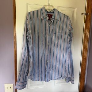 Abercrombie &‎ Fitch Long Sleeve Button-Up Shirt Muscle Fit Blue Men’s Size XL